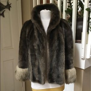 Vintage GLENOIT Faux Fur Cape